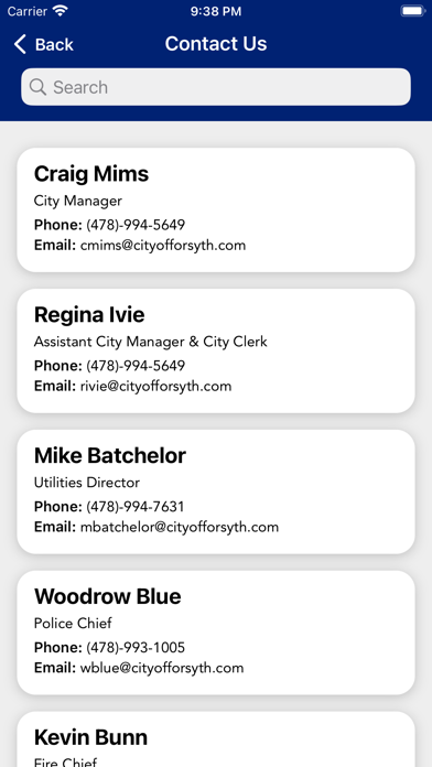 City of Forsyth GA iPhone screenshot 2 - Reference app