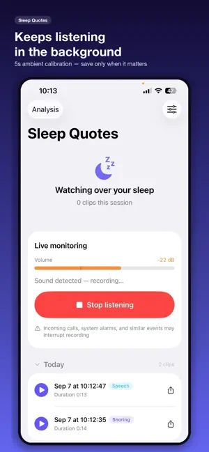 Sleep Quotes: Snore,Sleep Talk screenshot 2