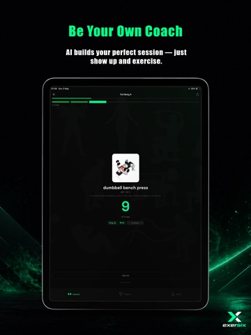 Exersix - AI Workout Tracker iPad screenshot