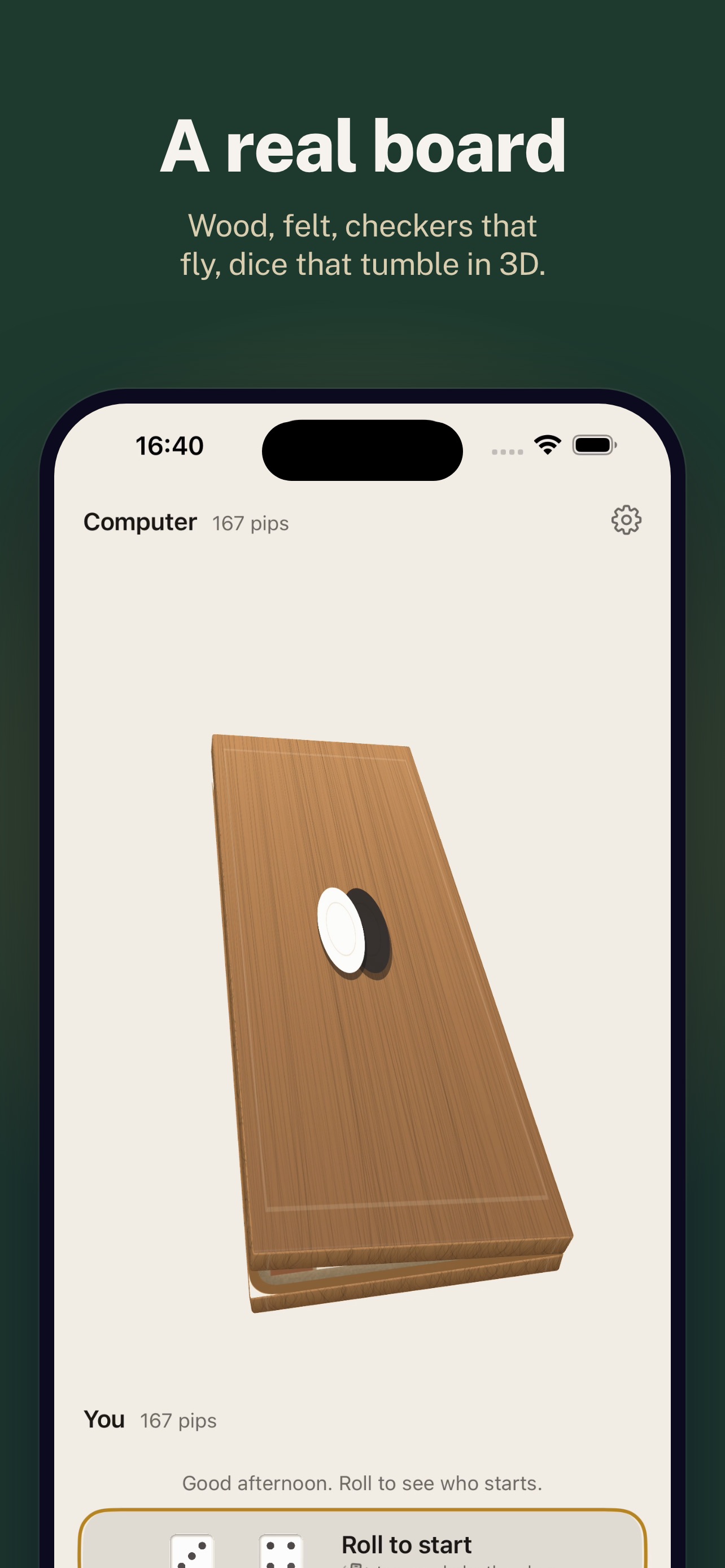 Screenshot 2 of Backgammon Pip · Fair Dice