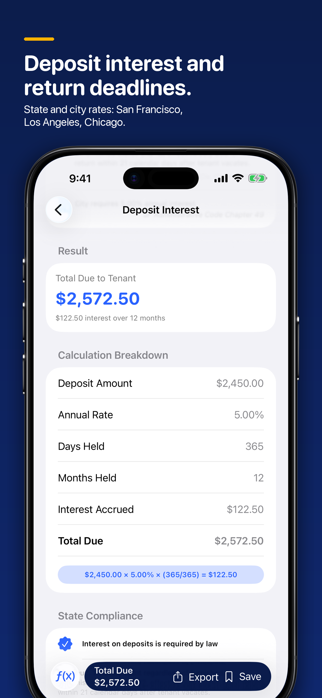 Rent Calculator: Lease Tracker screenshot 4