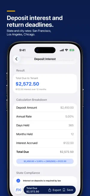 Rent Calculator: Lease Tracker screenshot 4