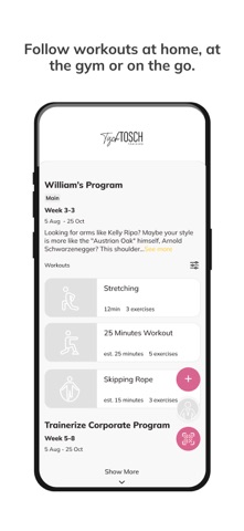 TISCH FIT iPhone screenshot