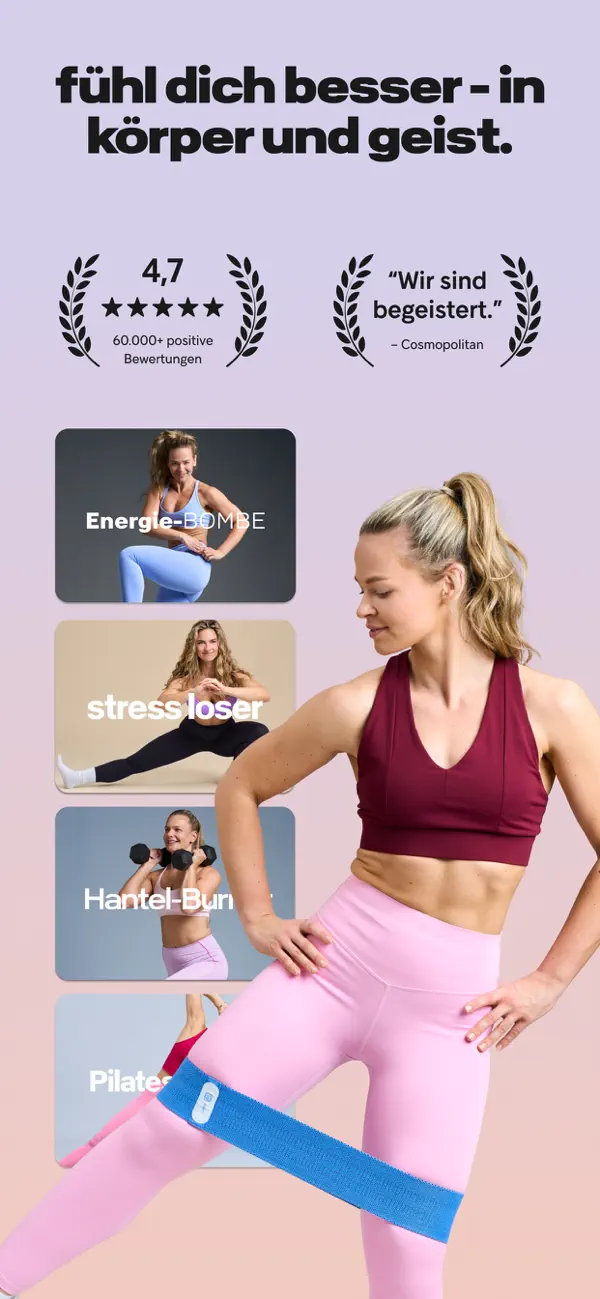 Gymondo Fitness, Pilates, Yoga iPhone App Screenshot 1 – Gesundheit & Fitness