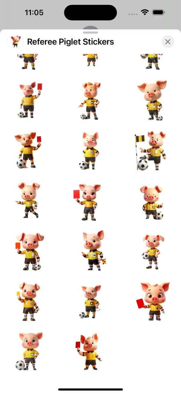 Screenshot #3 pour Referee Piglet Stickers