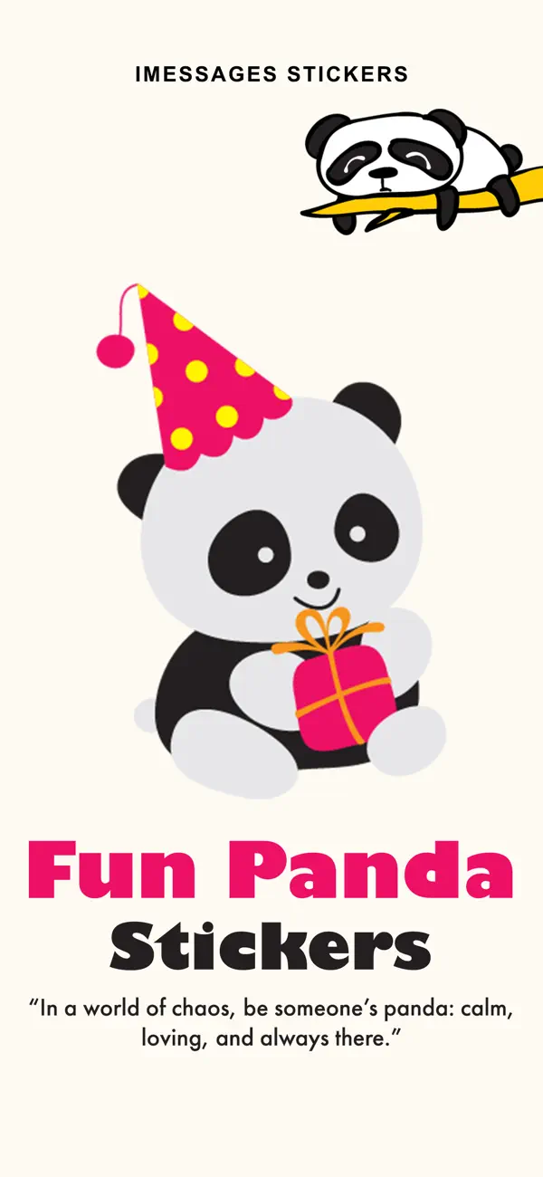 Screenshot #1 pour Fun Panda Stickers