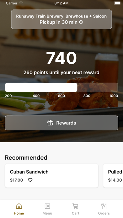 Runaway Train Brewery app screenshot