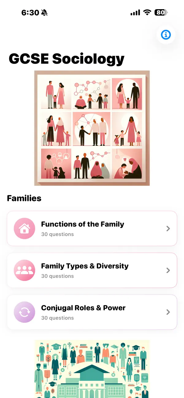 Screenshot #1 pour GCSE Sociology Quiz