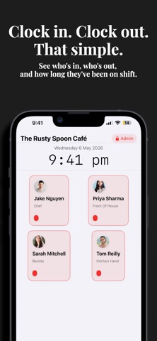 ClockOut: Staff Timesheet screenshot