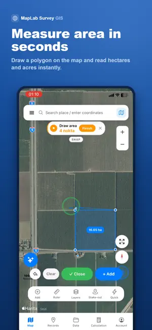 MapLab Survey – GIS Measure iPhone screenshot 1