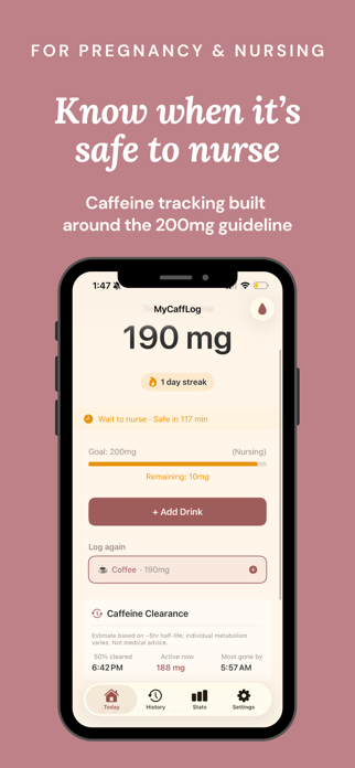 MyCaffLog - Caffeine Tracker Screenshot 1 of 7