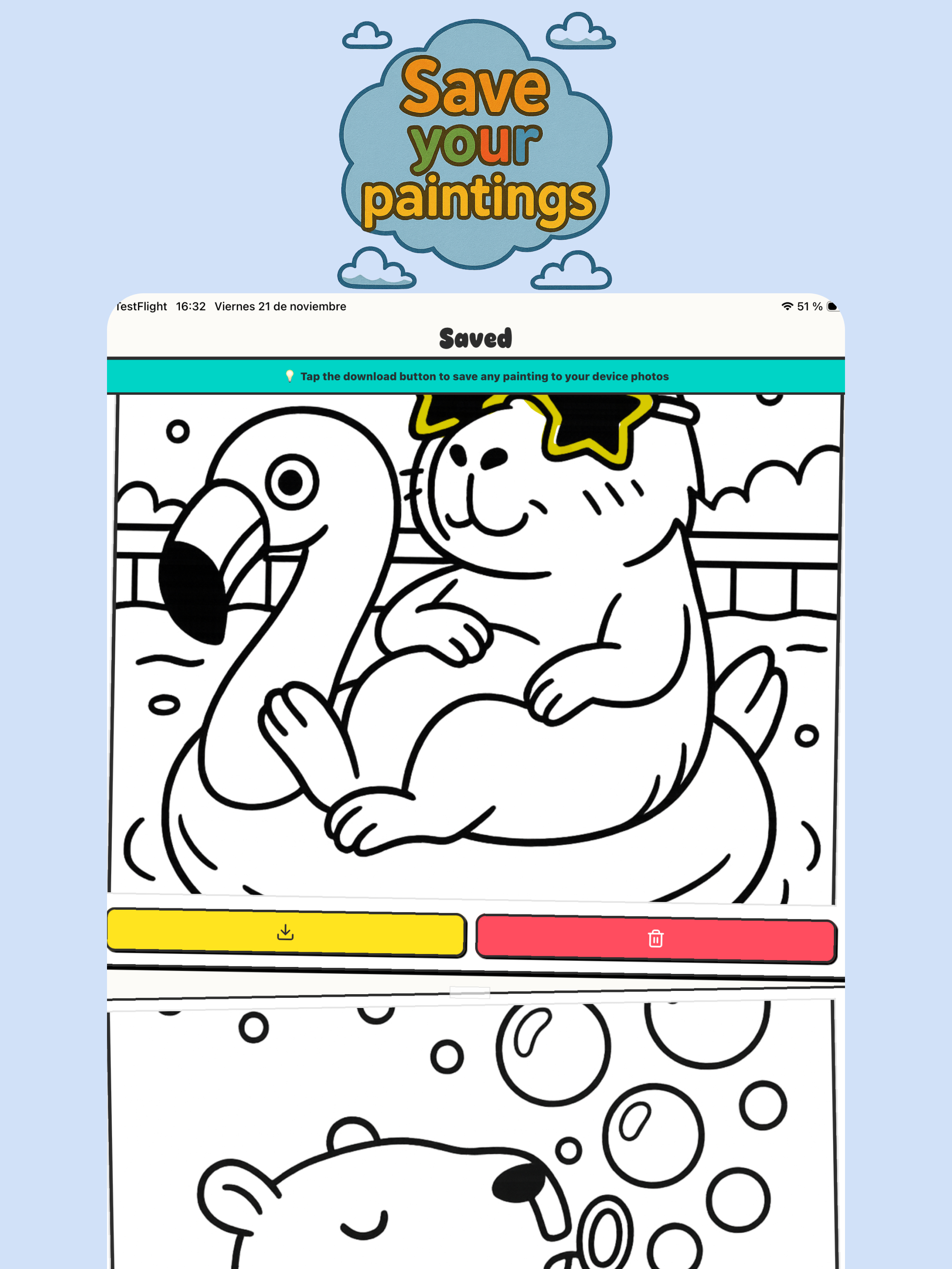 Capybara Coloring Book