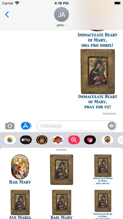 Ave Maria stickers Screenshot