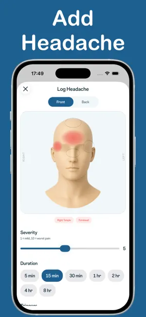 Headache Tracker: Pain Diary screenshot 1