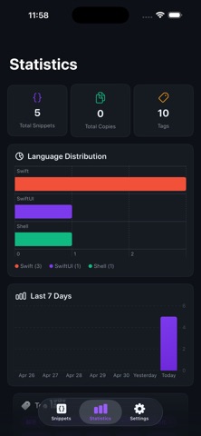 SnippetBox screenshot