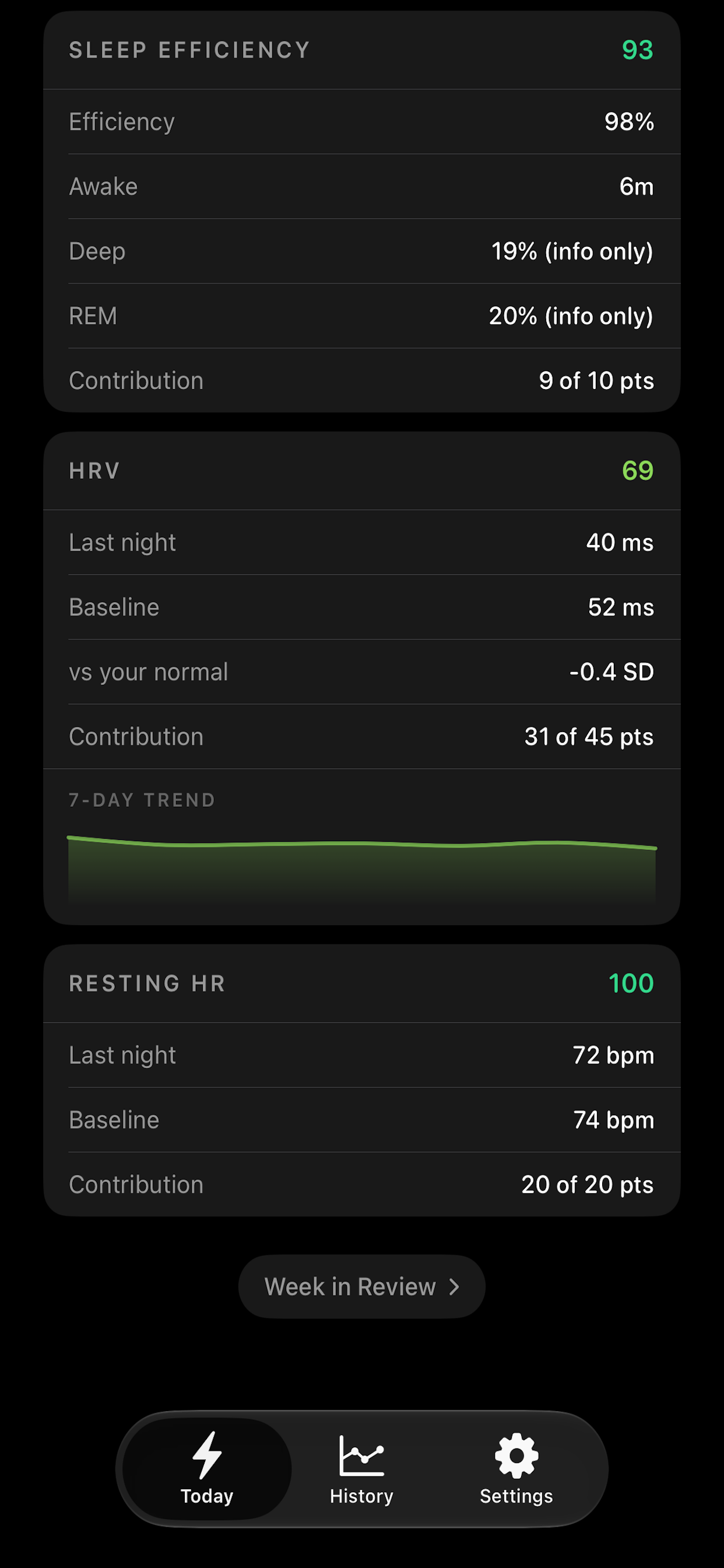 Current: Recovery Score screenshot 3