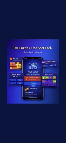 ONE MOVE - Brain Training Game iPhone screenshot