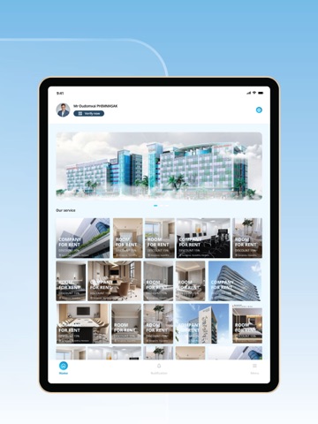 IRM UniService iPad screenshot