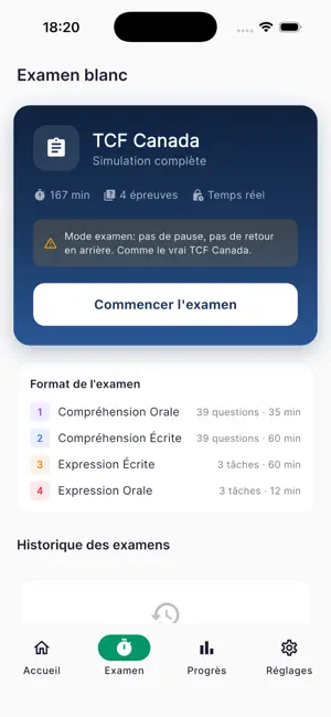TCF Canada 2026 Mock Exam screenshot 2