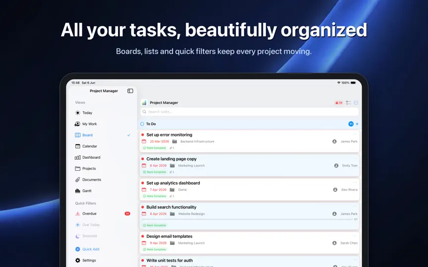 Скриншот WorkFlow Manager — Projects на iPhone 1