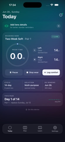 Blinky: Contact Lens Tracker Screenshot 1 of 5