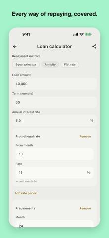Fincal: Loan & Interest Calc Screenshot 3 of 8
