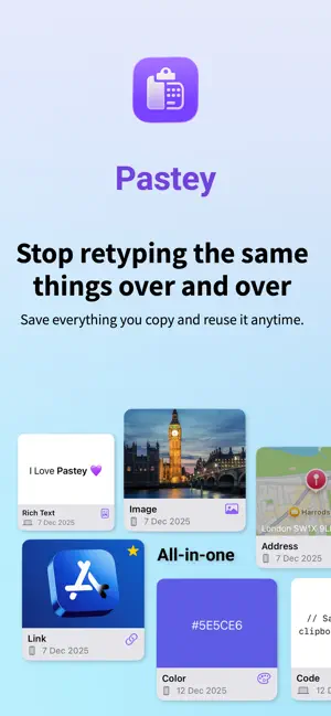 Pastey: Clipboard Manager screenshot 1