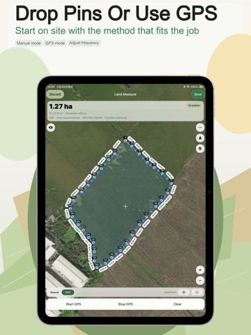 Land Area Measure GPS Map iPad screenshot