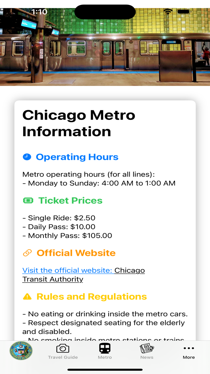 Chicago Guide and Subway map