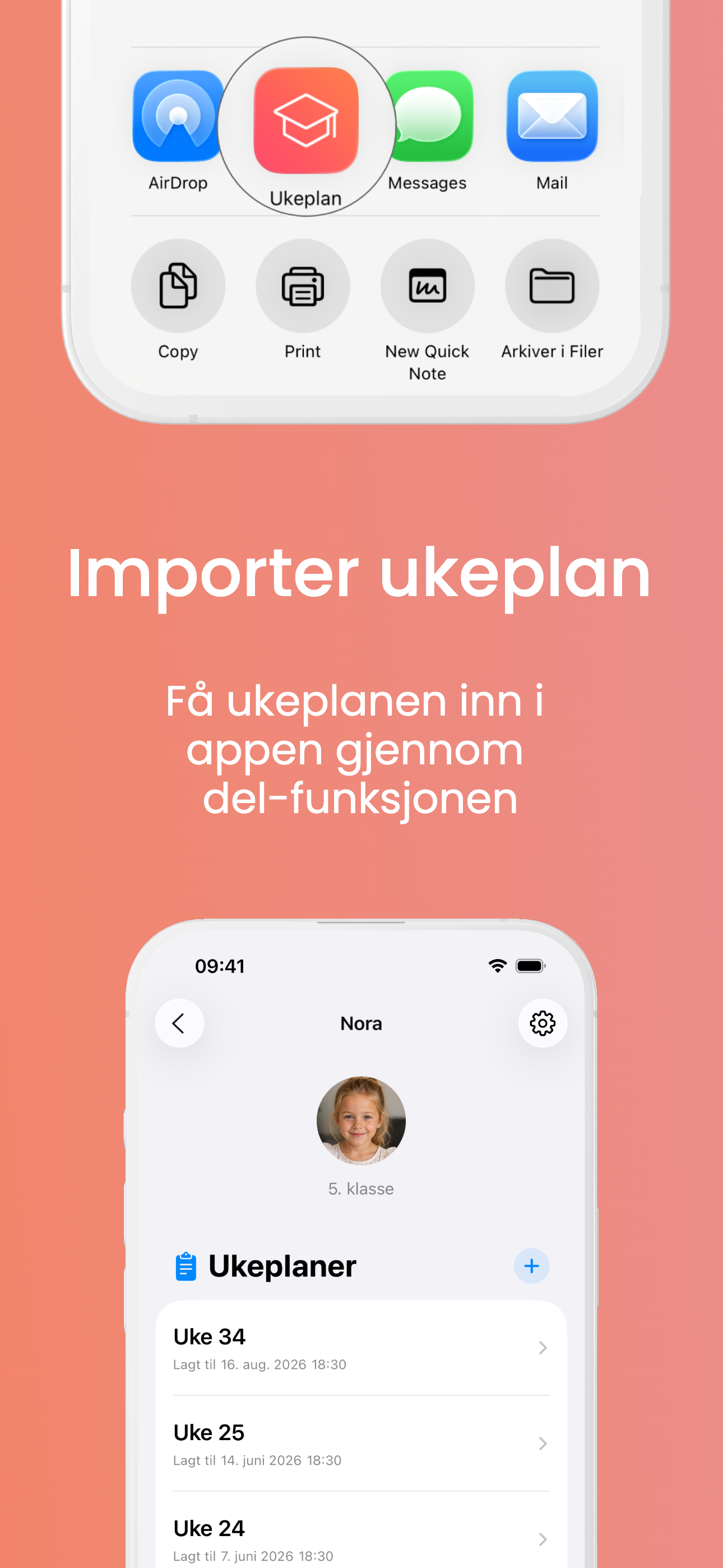 Ukeplan screenshot 2