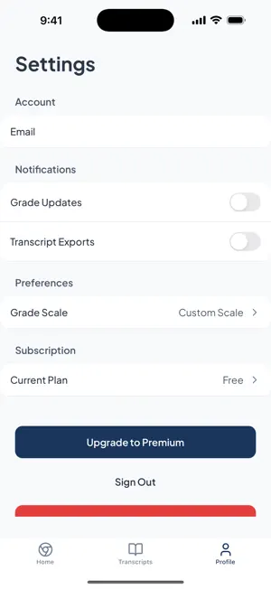 Transcript Tracker screenshot 3