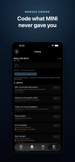 r53obd screenshot 2