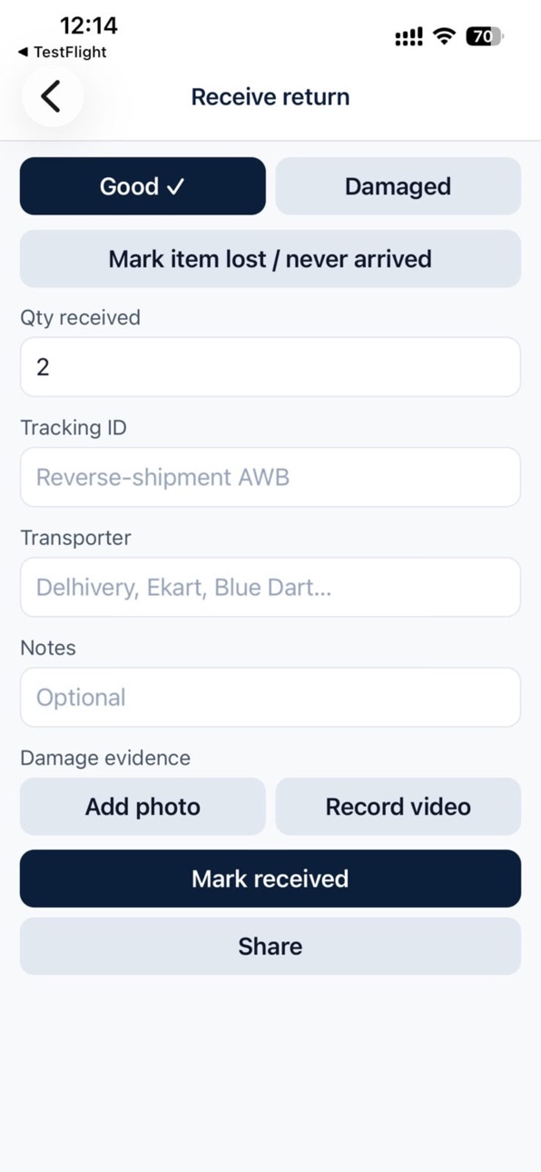 iPhone screenshot