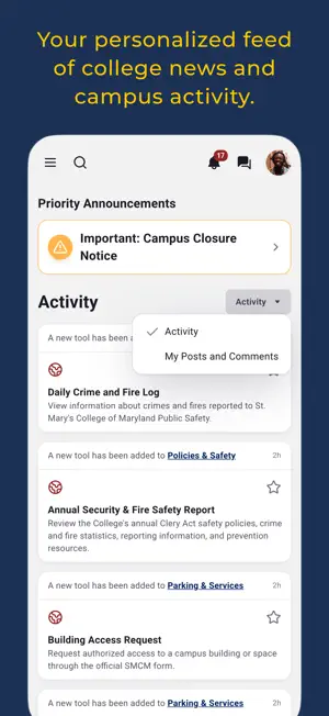 mySMCM St. Marys College MD screenshot 1