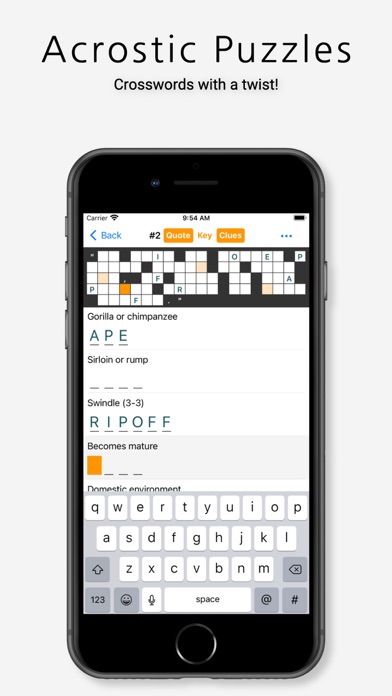 Acrostic Crossword Puzzles Screenshot