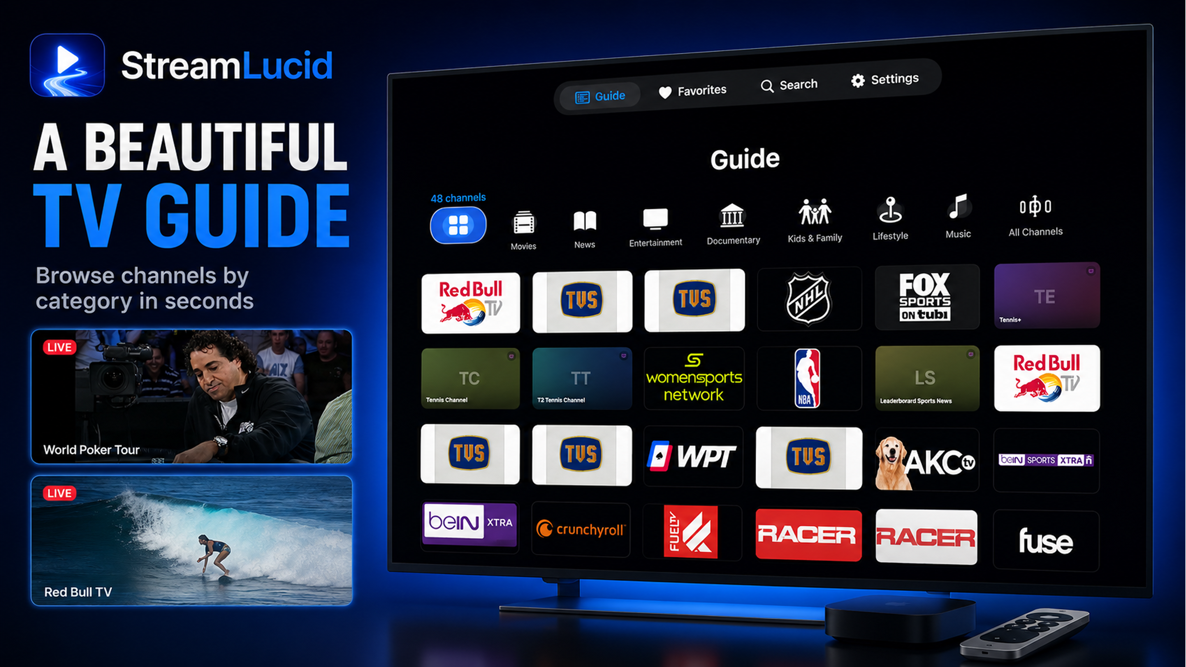 Stream Lucid — Live TV & Guide