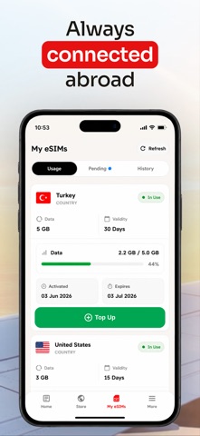 RedSim: eSIM Global Internet Screenshot 4 of 6