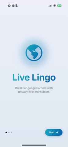 Live Lingo - Live Translator iPhone screenshot