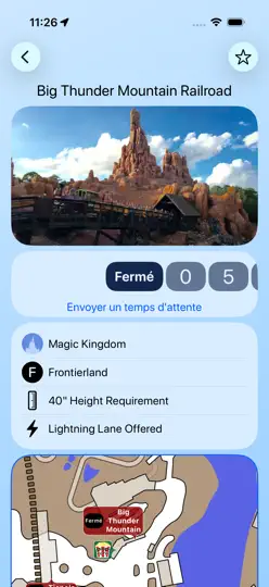 Capture d'écran de Temps: Disney World sur iPhone 2