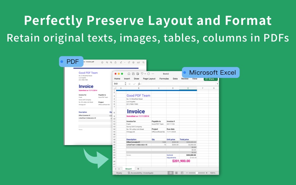 #3. Fast PDF to Excel Converter (macOS) 由: 璇 杨