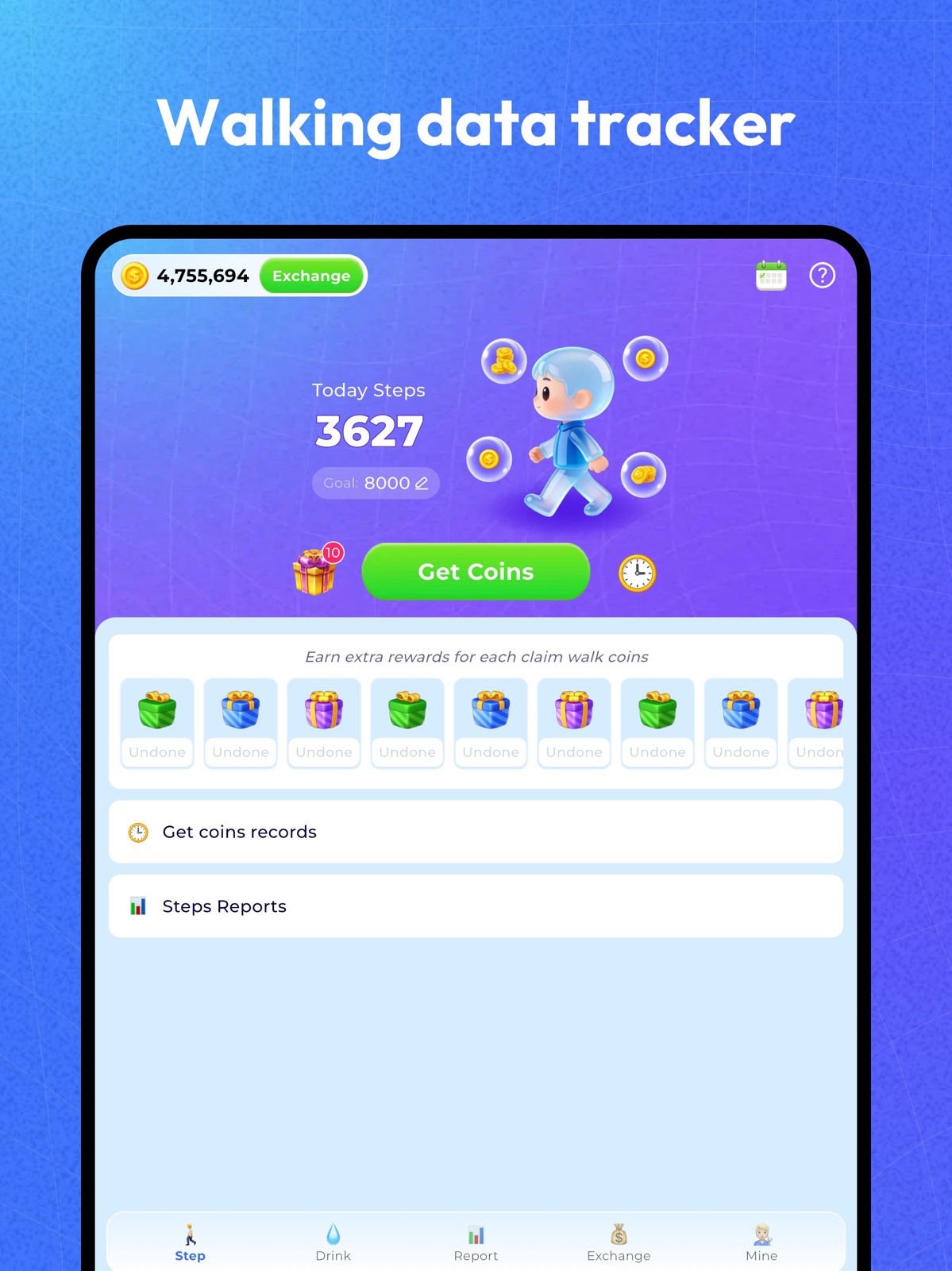 StepLite: Water & Step Tracker ipad screenshot 1