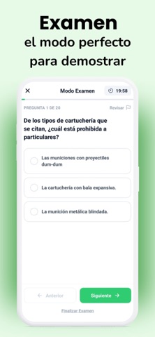 Tests Licencia Armas D E AEM screenshot