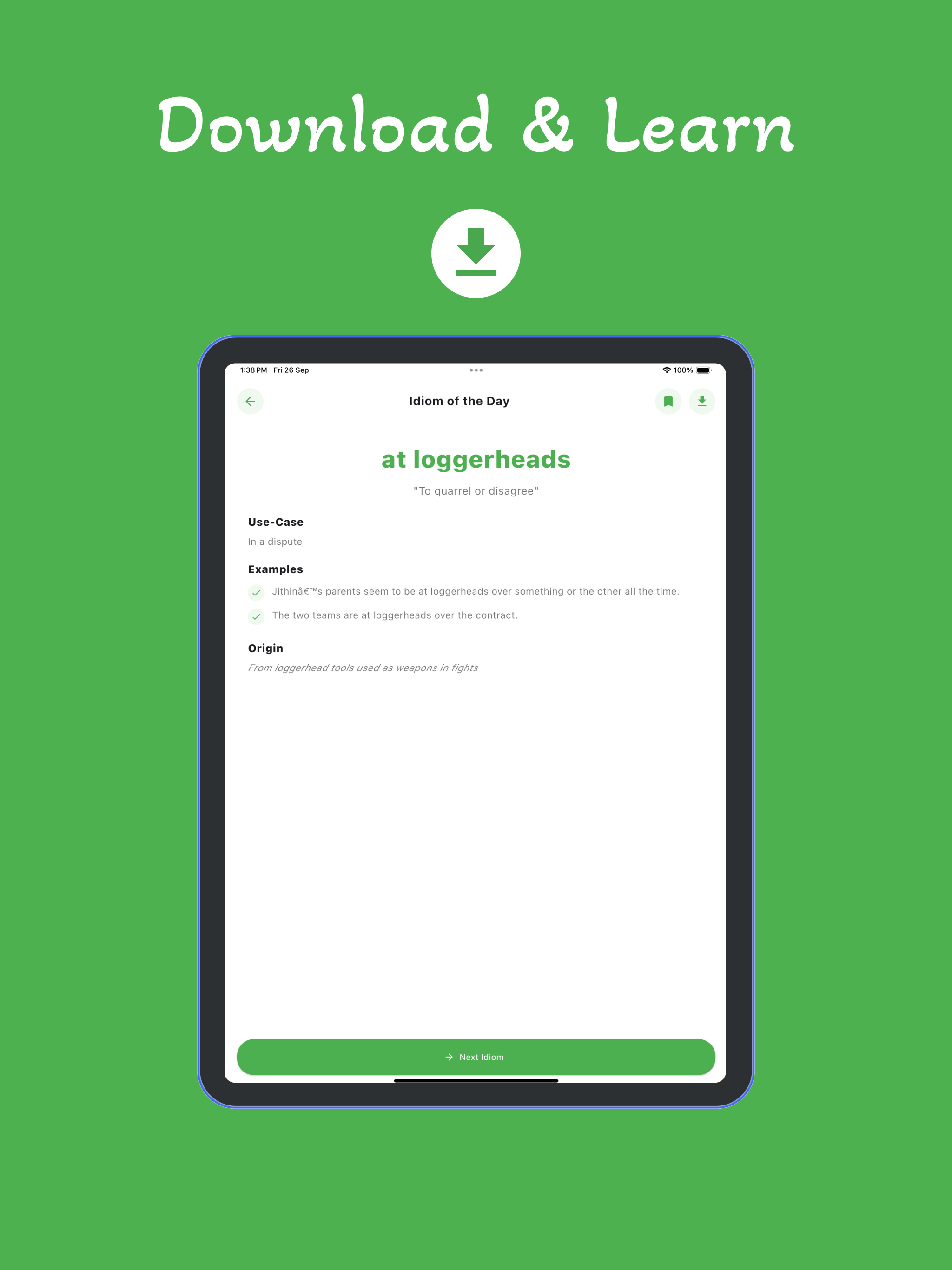 Idiom Of The Day: Daily Phrase screenshot 6