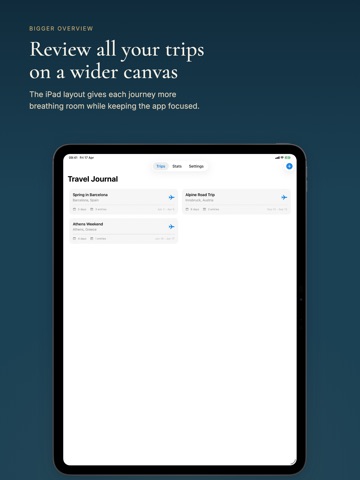 OurTravelJournal ipad screenshot 2
