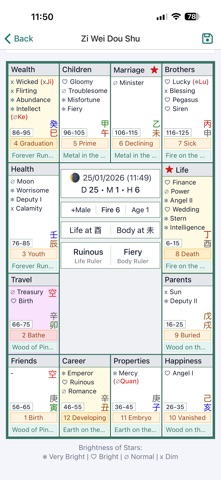 Zi Wei Dou Shu Astrology screenshot