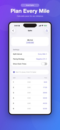 Pace Calculator: Race Splits screenshot 1