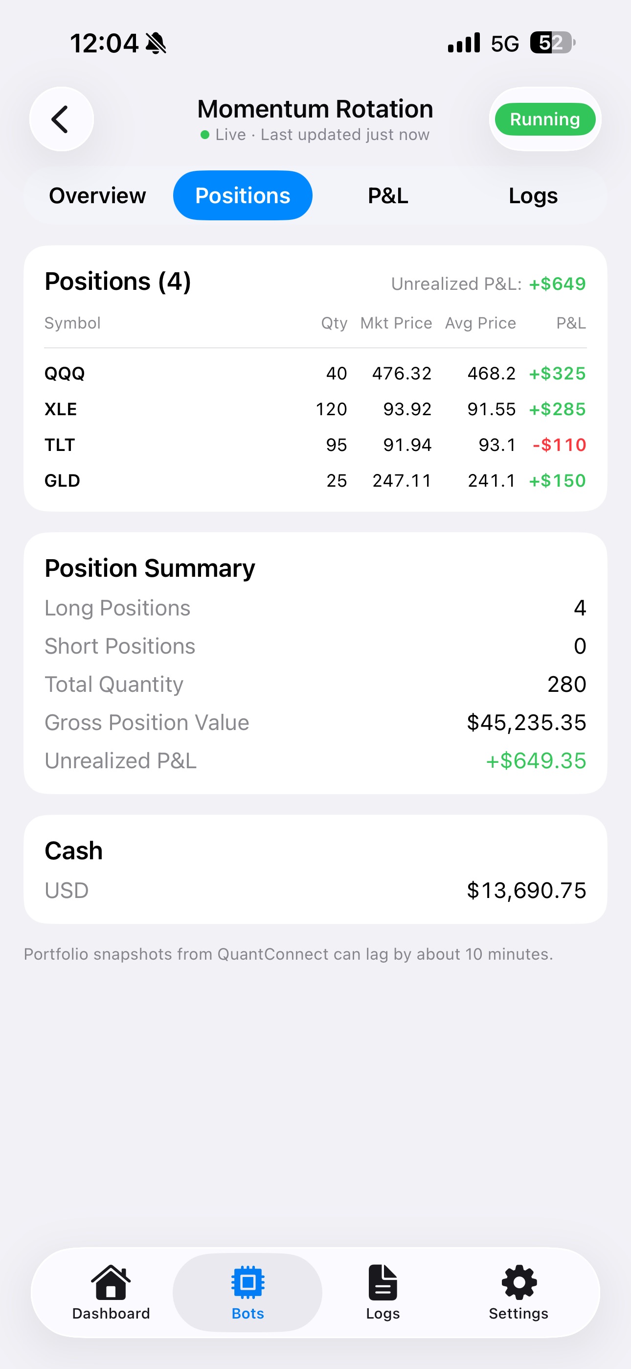 Screenshot 4 of Heartbeat: Algo Bot Monitor
