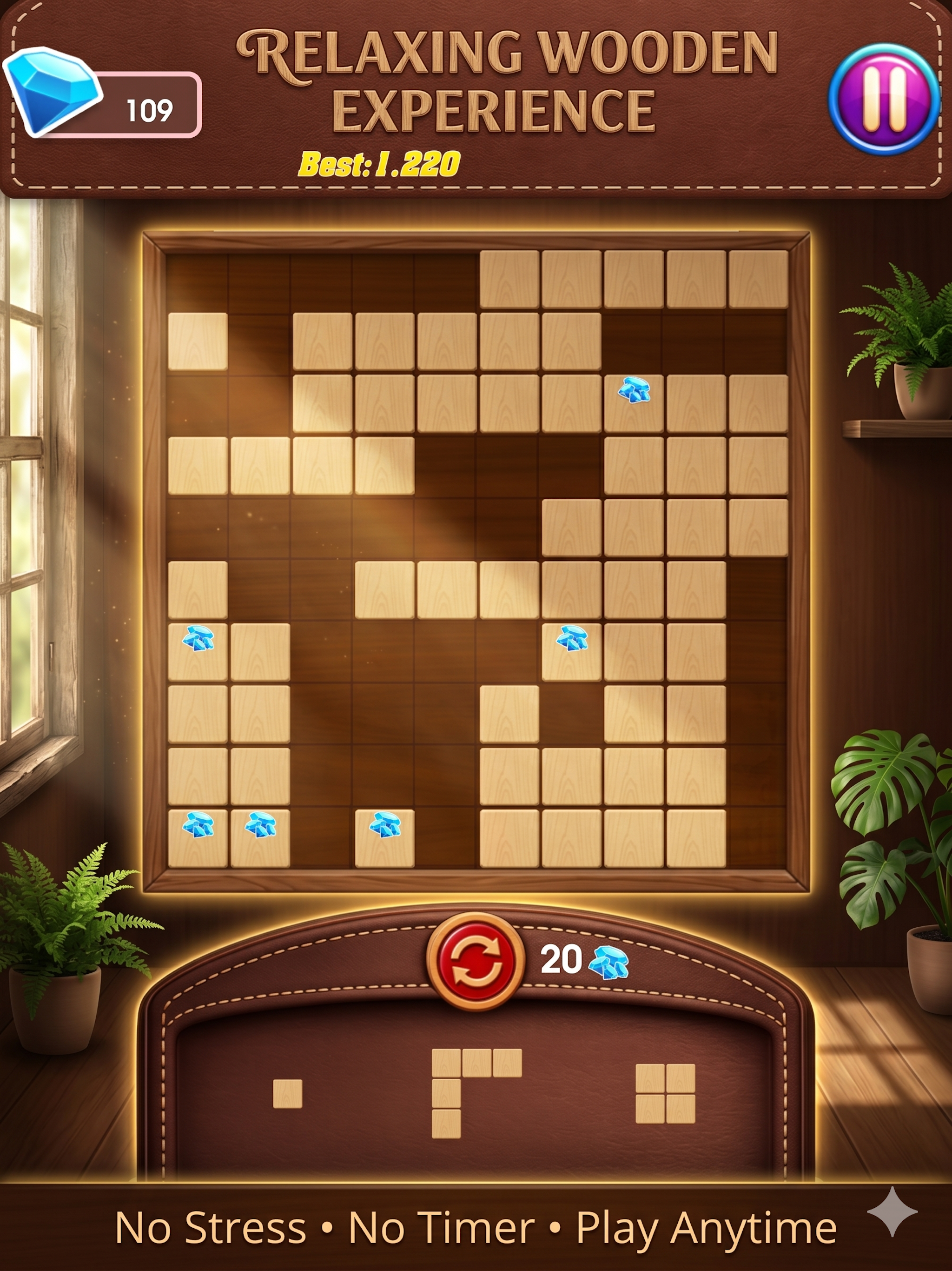Wood Block Puzzle: Mind Wood