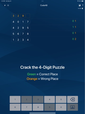 CodeAB – Logic Number Puzzle iPad screenshot