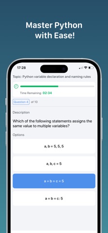 Python Programming -Quiz Screenshot 1 of 10